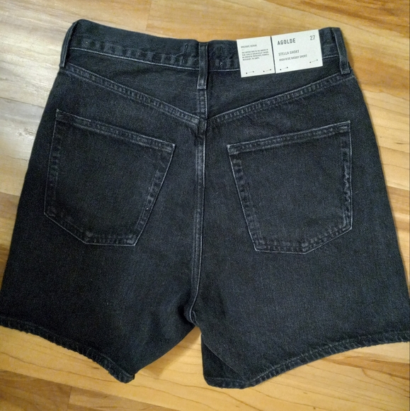 Agolde Stella high waist / rise shorts in Bat size 27 nwts - Picture 4 of 5